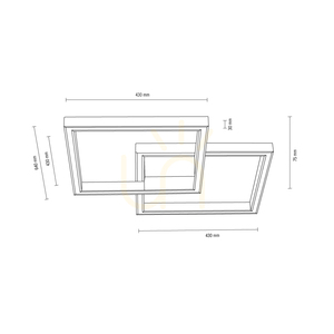 Lampă de tavan Ramme, 1xLED, 3000K, 48W, stejar uleiat, cu telecomandă, 64 cm small 4