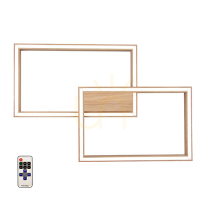 Lampa de tavan Ramme, 1xLED, 3000K, 48W, stejar uleiat, cu telecomandă, 82 cm small 1