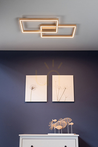 Lampa de tavan Ramme, 1xLED, 3000K, 48W, stejar uleiat, cu telecomandă, 82 cm small 5