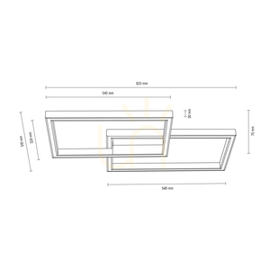 Lampa de tavan Ramme, 1xLED, 3000K, 48W, stejar uleiat, cu telecomandă, 82 cm small 6