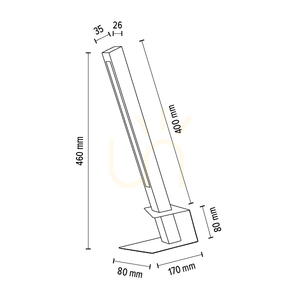 Lampa de masă Rapid, 1xLED, 3000K, 4,5W, stejar lustruit cu ulei/metal negru/cablu din PVC negru (23 cm) small 4