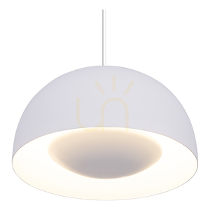 Lampa suspendată Ray, include 1 bec LED de 3000K și 10W, metal alb/cablu din PVC transparent, Ø25,5 cm small 1