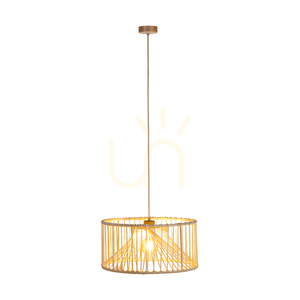 Lampa suspendată Reve, 1xE27, Max. LED de 15 W, stejar uleiat/natural, cablu împletit/șnur de bumbac împletit de culoare crem, Ø 50 cm small 1