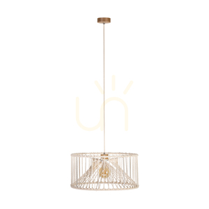 Lampa suspendată Reve, 1xE27, Max. LED de 15 W, stejar uleiat/natural, cablu împletit/șnur de bumbac împletit de culoare crem, Ø 50 cm small 0
