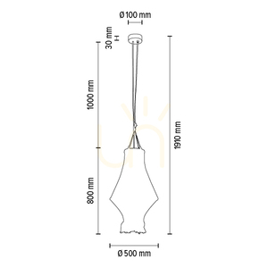 Reve 3xE27 Max. Lampă suspendată cu LED de 15 W, stejar uleiat/natur, cablu împletit/șnur de bumbac împletit de culoare crem, Ø 50 cm small 2