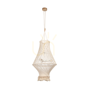 Reve 3xE27 Max. Lampă suspendată cu LED de 15 W, stejar uleiat/natur, cablu împletit/șnur de bumbac împletit de culoare crem, Ø 50 cm small 0