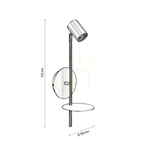 Aplică de perete Rogna, 1xGU10, Max. 50 W, metal alb, 19,5 cm small 2