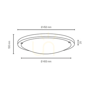 Lampă de tavan Rocky, 1xLED, 2700K, 18W, gri beton/abat-jour din sticlă albă, Ø45 cm small 2