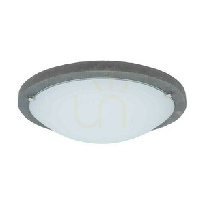 Lampă de tavan Rocky, 1xLED, 2700K, 18W, gri beton/abat-jour din sticlă albă, Ø45 cm small 0
