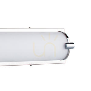 Aplică de perete Romy, include LED 3000K 27W, metal cromat/abat-jour din sticlă albă, 64 cm small 1