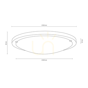 Lampa de tavan Rocky, 1xLED, 2700K, 13W, gri beton/abat-jour din sticlă albă, Ø35 cm small 2