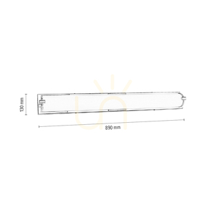 Aplică de perete Romy, include LED 3000K 40W, metal cromat/abat-jour din sticlă albă, 89 cm small 2