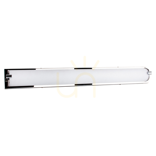 Verifica Aplică de perete Romy, include LED 3000K 40W, metal cromat/abat-jour din sticlă albă, 89 cm