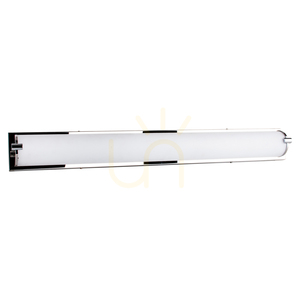 Aplică de perete Romy, include LED 3000K 40W, metal cromat/abat-jour din sticlă albă, 89 cm small 0