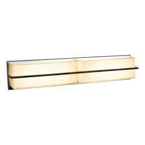 Aplică de perete Sally, include LED 3000K 20W, metal cromat/abat-jour din sticlă albă, 60 cm small 1