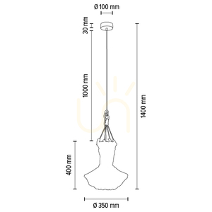 Lampa suspendată Samba, 1xE27, Max. LED de 15 W, stejar uleiat/natural, cablu împletit/șnur de bumbac împletit de culoare crem, Ø 35 cm small 2