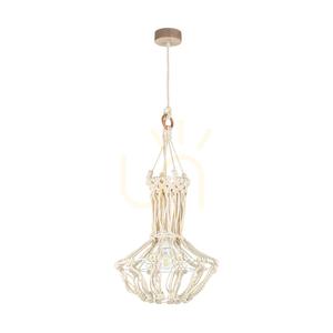 Lampa suspendată Samba, 1xE27, Max. LED de 15 W, stejar uleiat/natural, cablu împletit/șnur de bumbac împletit de culoare crem, Ø 35 cm small 0