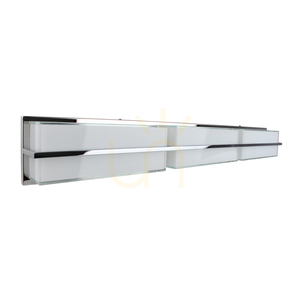Aplică de perete Sally, include LED 3000K 30W, metal cromat/abat-jour din sticlă albă, 98 cm small 0