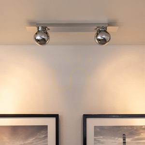 Lampa de tavan Sergio, include 2 prize GU10, Max. 50 W, metal cromat, 45 cm small 3