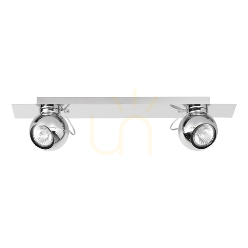 Verifica Lampa de tavan Sergio, include 2 prize GU10, Max. 50 W, metal cromat, 45 cm