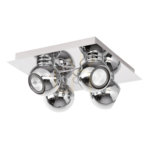 Lampa de tavan Sergio, include 4 becuri GU10, Max. 50 W, metal cromat, 25 cm small 0