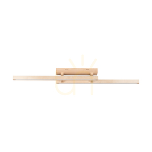 Lampă de tavan mică, 2 LED-uri, 3000 K, 22,5 W, mesteacăn, 120 cm small 0