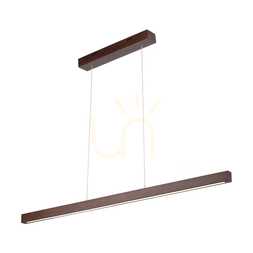 Verifica Lampă suspendată Smal 1xLED 3000K 15W, din lemn de fag și nuc / cablu din PVC transparent cu variator tactil, 100 cm