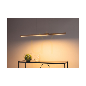 Lampă suspendată Smal Double 2xLED 3000K 22,5 W, mesteacăn/cablu din PVC transparent, cu variator tactil, 120 cm small 3