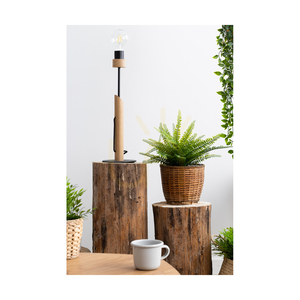 Lampa de masă Solange, 1xE27, Max. 60 W, stejar uleiat/metal negru/cablu împletit negru, Ø 15 cm small 2