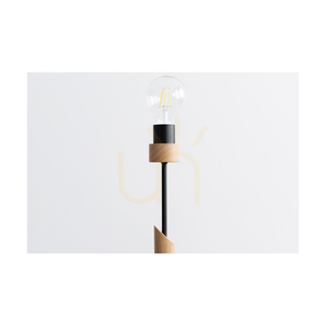 Lampa de masă Solange, 1xE27, Max. 60 W, stejar uleiat/metal negru/cablu împletit negru, Ø 15 cm small 3