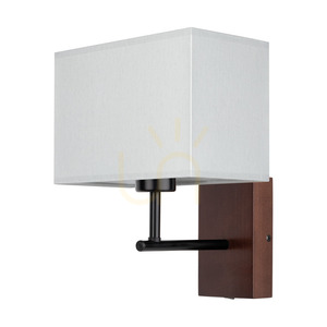 Aplică de perete Sonar 1xE27 Max. Lemn de fag și nuc de 25 W / Metal negru / Abajur gri de 22 cm small 0