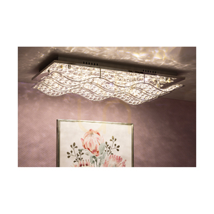 Lampă de tavan tip „Spindle”, include LED 4000K 24W, metal cromat/cristal transparent, 61 cm small 3