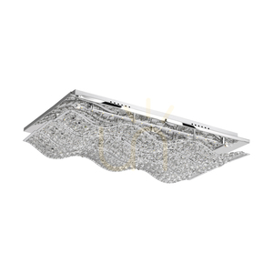 Lampă de tavan tip „Spindle”, include LED 4000K 24W, metal cromat/cristal transparent, 61 cm small 0
