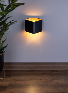 Aplică de perete „Space”, include 1 bec LED de 3000K și 6W, metal negru/auriu, 16,4 cm small 1