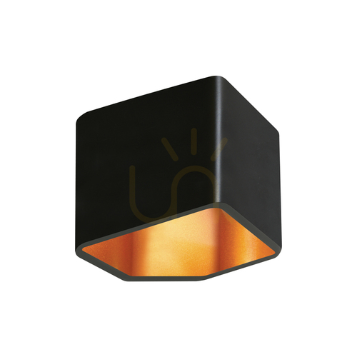 Verifica Aplică de perete „Space”, include 1 bec LED de 3000K și 6W, metal negru/auriu, 16,4 cm