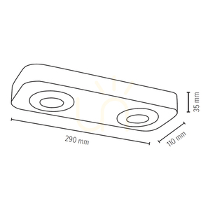 Lampa de tavan Sunniva, include 2 LED-uri de 3000K și 5W, pin vopsit în maro / metal negru, 29 cm small 1