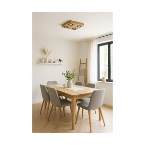 Lampa de tavan Sunniva, include 4 LED-uri de 3000K și 5W, pin vopsit în maro / metal negru, 26 cm small 2