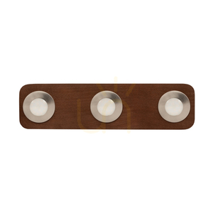 Lampa de tavan Sunniva, include 3 LED-uri de 3000K și 5W, lemn de fag și nuc / metal satinat, 42 cm small 1