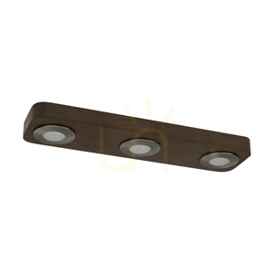 Lampa de tavan Sunniva, include 3 LED-uri de 3000K și 5W, lemn de fag și nuc / metal satinat, 42 cm small 0