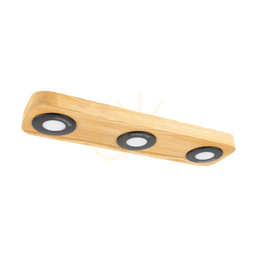 Verifica Lampa de tavan Sunniva, include 3 LED-uri de 3000K și 5W, pin vopsit în maro / metal negru, 42 cm