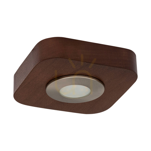 Verifica Lampa de tavan Sunniva, include 1 bec LED de 3000K și 5W, lemn de fag și nuc / metal satinat, 14 cm