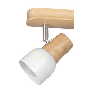 Lampa de tavan Svantje, 2xE14, Max. 40 W, mesteacăn/metal cromat/abat-jour din metal alb, 29 cm small 2