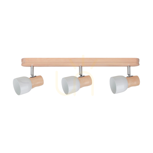 Verifica Lampa de tavan Svantje, 3xE14, Max. 40 W, mesteacăn/metal cromat/abat-jour din metal alb, 49 cm