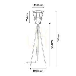 Lampa de podea Swan, 1xE27, Max. 40 W, metal negru/cablu din PVC negru/abat-jour din metal negru, Ø 30 cm small 2