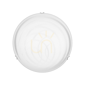 Lampa de tavan Sydney, include 1 bec LED de 2700K și 30W, corp metalic cromat/abat-jour din sticlă albă, Ø50 cm small 2