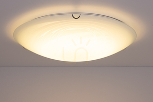 Lampa de tavan Sydney, include 1 bec LED de 2700K și 30W, corp metalic cromat/abat-jour din sticlă albă, Ø50 cm small 3