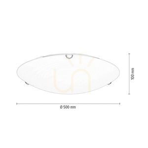 Lampa de tavan Sydney, include 1 bec LED de 2700K și 30W, corp metalic cromat/abat-jour din sticlă albă, Ø50 cm small 4