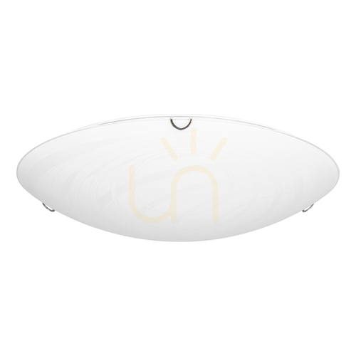 Verifica Lampa de tavan Sydney, include 1 bec LED de 2700K și 30W, corp metalic cromat/abat-jour din sticlă albă, Ø50 cm
