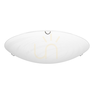 Lampa de tavan Sydney, include 1 bec LED de 2700K și 30W, corp metalic cromat/abat-jour din sticlă albă, Ø50 cm small 0