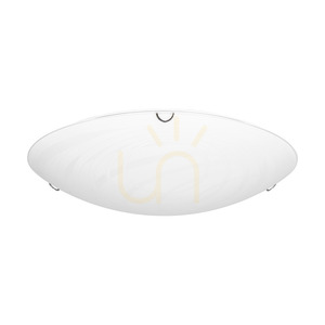 Lampa de tavan Sydney, include 1 bec LED de 2700K și 18W, corp metalic cromat/abat-jour din sticlă albă, Ø40 cm small 0